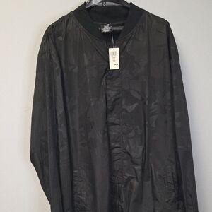 Men's Camouflage Black Bomber Jacket